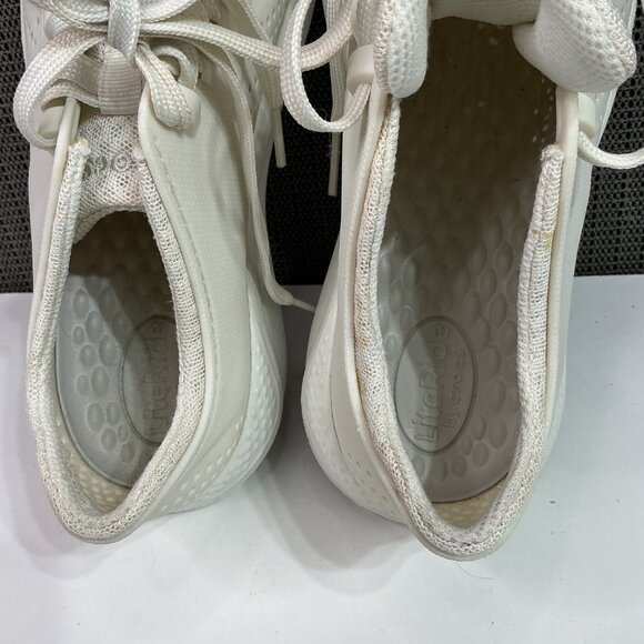 LiteRide By Crocs Womens White Perforated Sneakers W8 Lightweight & Breathable - Picture 7 of 9